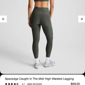 beyond yoga  S High-Waisted Olive Green Midi Leggings